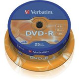 43522P DVD-R 16x 25ks cake VERBATIM